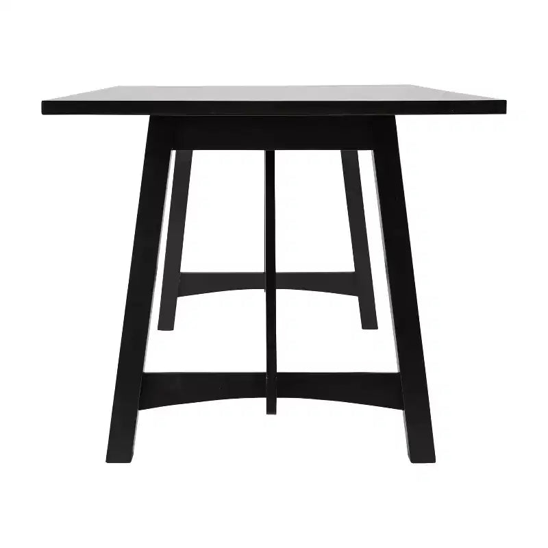 Table à manger de ferme avec piètement à tréteaux en bois