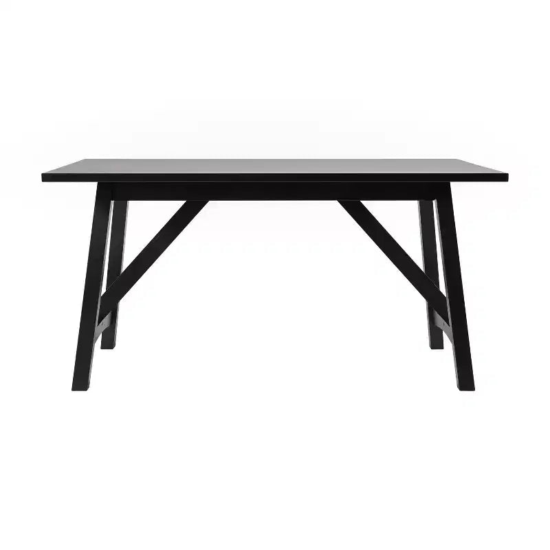 Table à manger de ferme avec piètement à tréteaux en bois