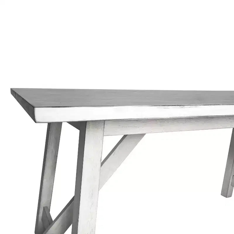 Table à manger de ferme avec piètement à tréteaux en bois