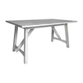 Table à manger de ferme avec piètement à tréteaux en bois