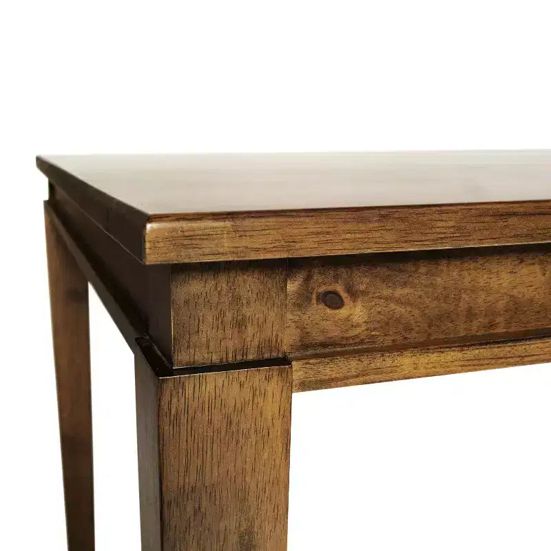 Table à manger en bois massif, table rectangulaire robuste de qualité commerciale pour 4 personnes