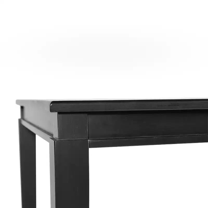 Table à manger en bois massif, table rectangulaire robuste de qualité commerciale pour 4 personnes