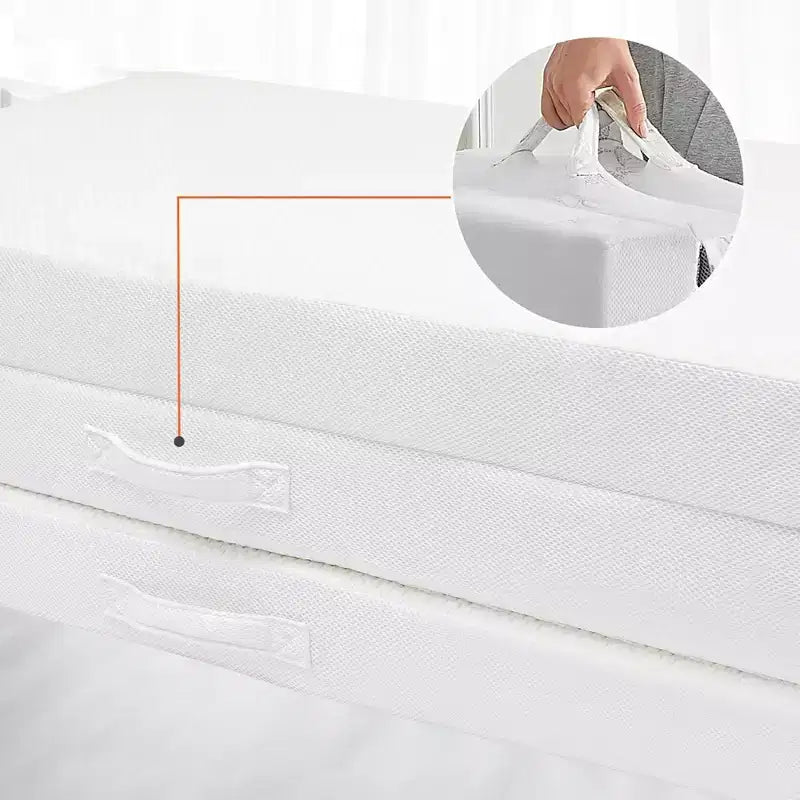 Matelas pliable en trois avec 1 mousse à mémoire de forme infusée de gel