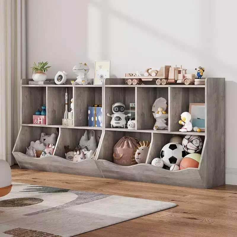 Étagère et rangement pour jouets pour enfants, meuble de rangement multi-étagères avec compartiments pour garçons et filles, salle de jeux