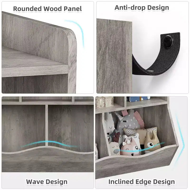 Étagère et rangement pour jouets pour enfants, meuble de rangement multi-étagères avec compartiments pour garçons et filles, salle de jeux