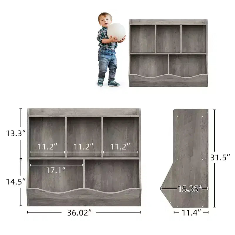 Étagère et rangement pour jouets pour enfants, meuble de rangement multi-étagères avec compartiments pour garçons et filles, salle de jeux