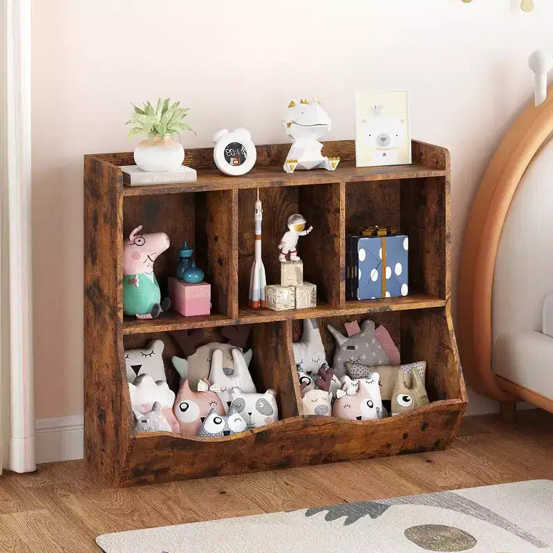 Étagère et rangement pour jouets pour enfants, meuble de rangement multi-étagères avec compartiments pour garçons et filles, salle de jeux