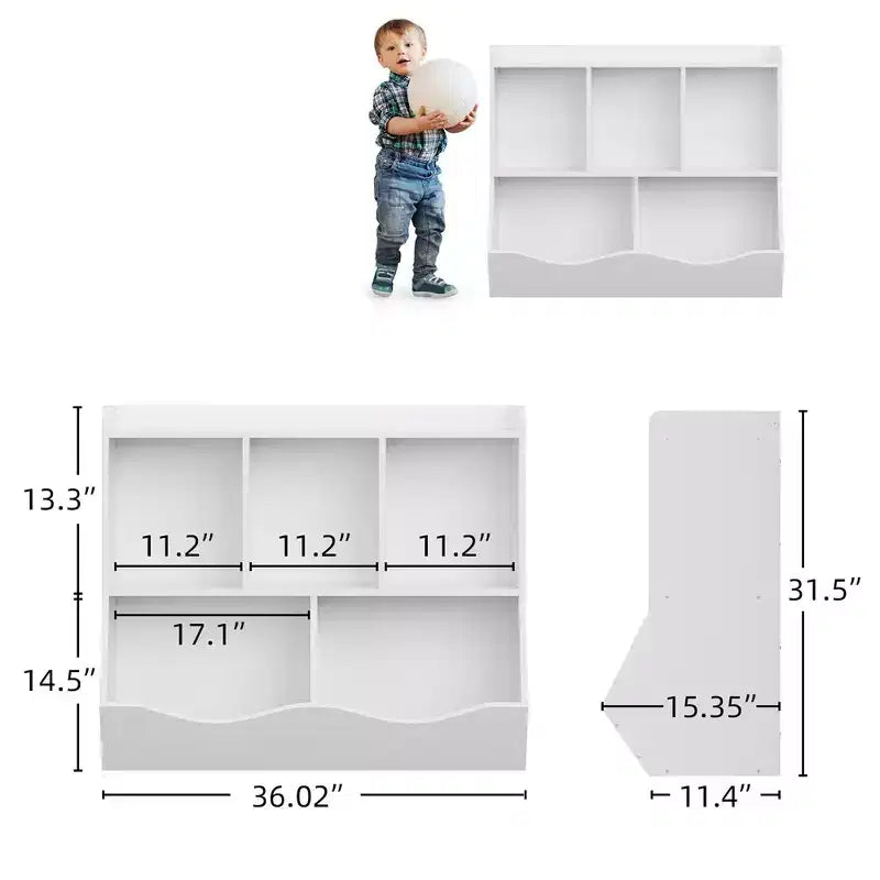Étagère et rangement pour jouets pour enfants, meuble de rangement multi-étagères avec compartiments pour garçons et filles, salle de jeux