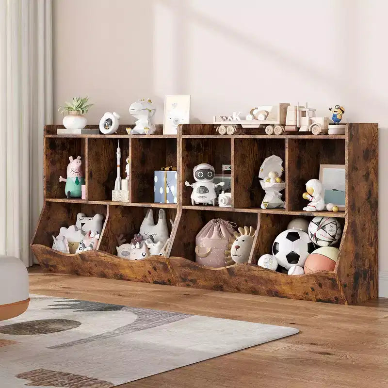 Étagère et rangement pour jouets pour enfants, meuble de rangement multi-étagères avec compartiments pour garçons et filles, salle de jeux