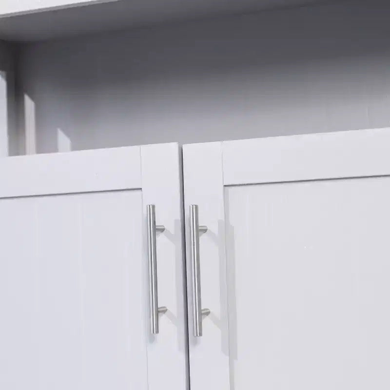 Buffet et console classiques avec armoire de rangement à deux portes et étagère de rangement ouverte