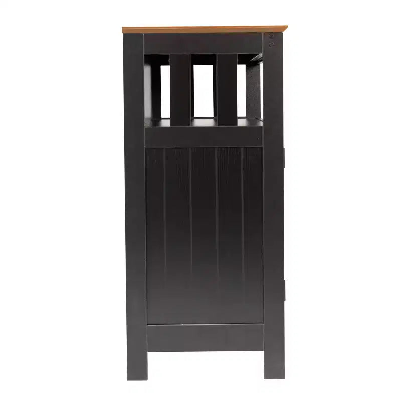 Buffet et console classiques avec armoire de rangement à deux portes et étagère de rangement ouverte