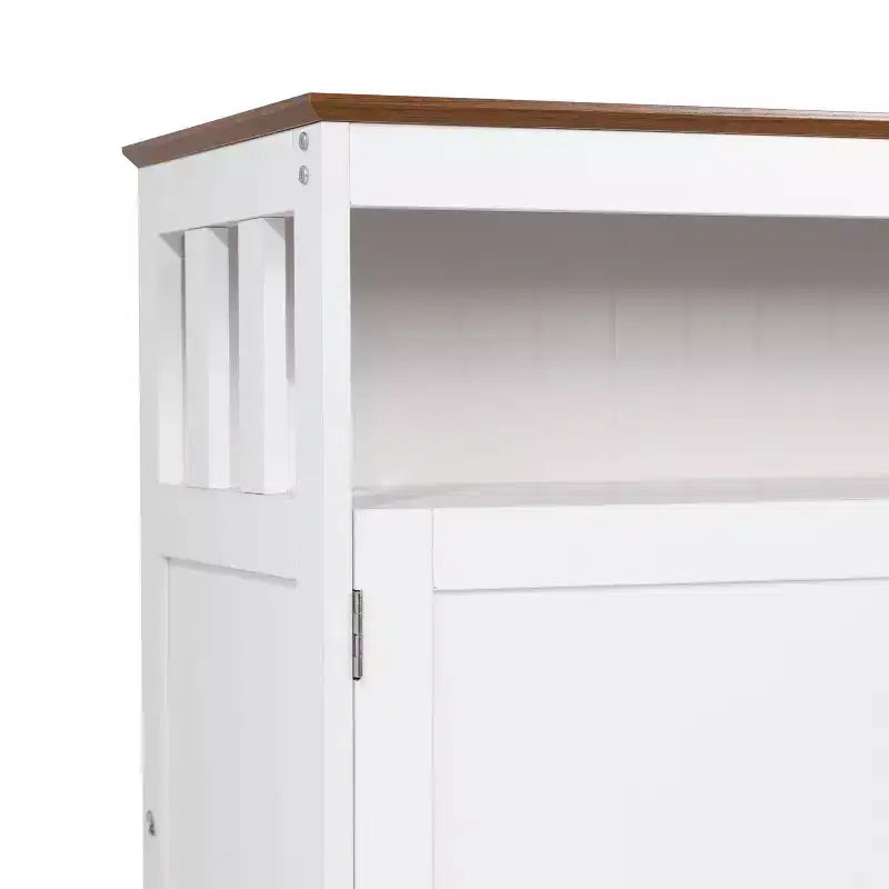 Buffet et console classiques avec armoire de rangement à deux portes et étagère de rangement ouverte