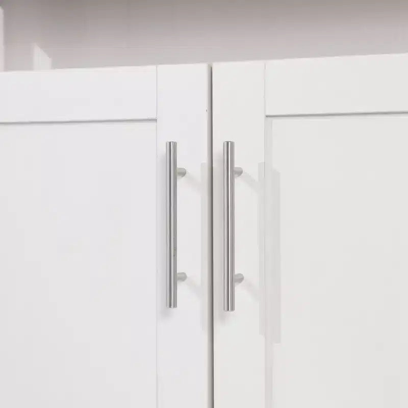Buffet et console classiques avec armoire de rangement à deux portes et étagère de rangement ouverte