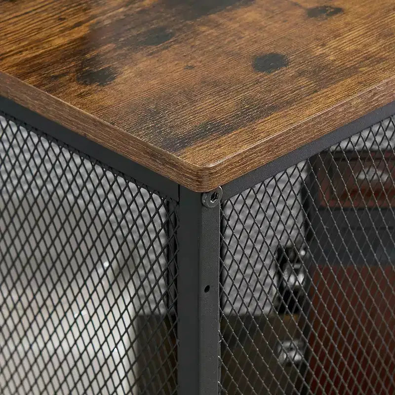 Étagère d'angle de rangement, étagère de présentation à 3 niveaux avec porte de protection et cadre métallique pour petits espaces