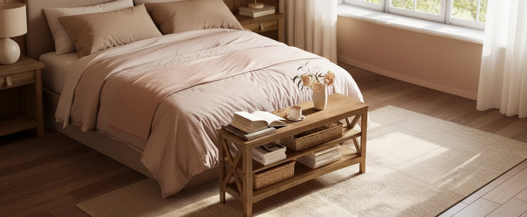 Banc de rangement d'entrée, étagère à chaussures à 2 niveaux, 30 x 100 x 48 cm, supporte jusqu'à 272 kg, style ferme