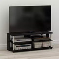 Furinno 3-Tier TV Stand for TVs up to 48 TV Console Table Entertainment Center w/Open Storage Shelves,Americano