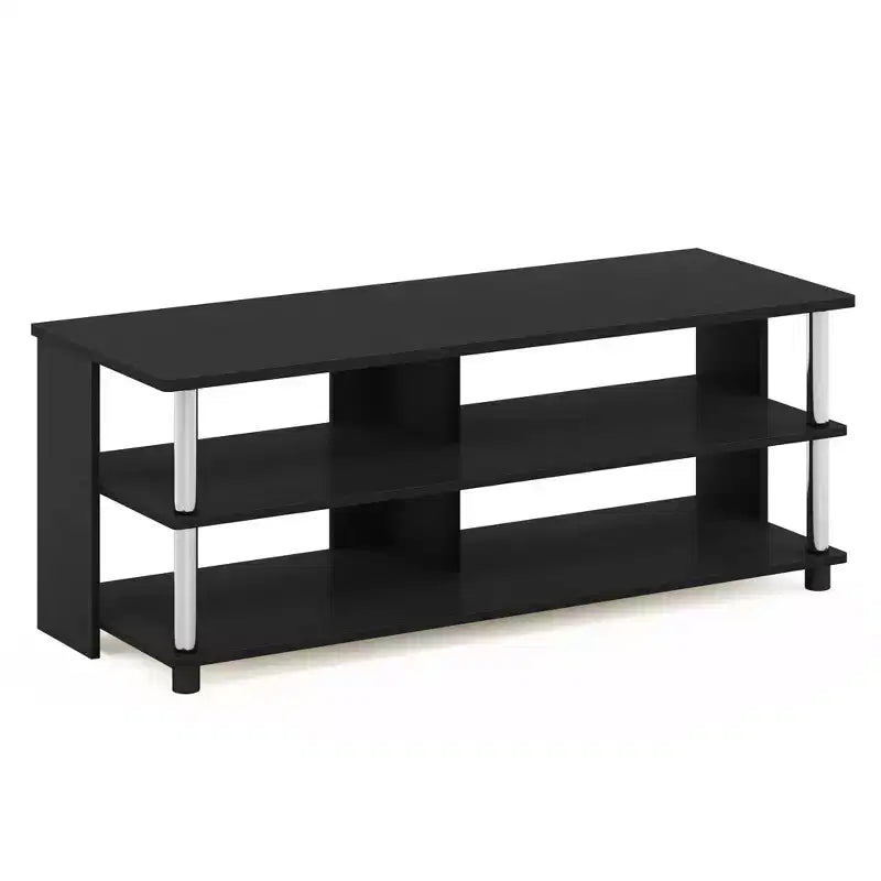 Meuble TV 3 niveaux pour TV jusqu'à 48", console TV meuble TV avec étagères de rangement ouvertes, Americano