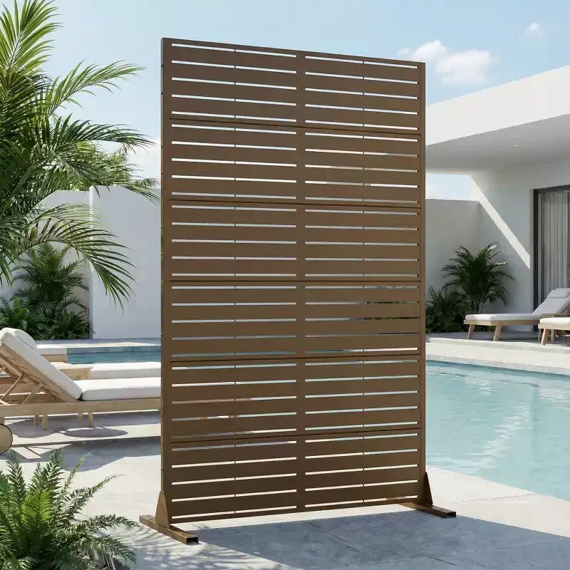 Panneau d'intimité extérieur en métal autoportant 72H x 47W Panneaux décoratifs pour patio
