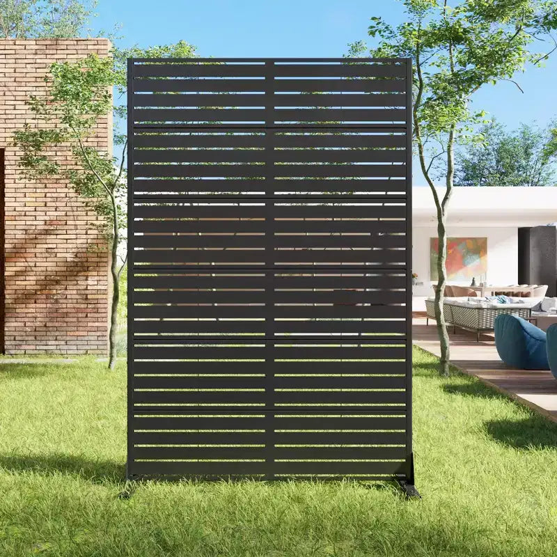 Panneau d'intimité extérieur en métal autoportant 72H x 47W Panneaux décoratifs pour patio