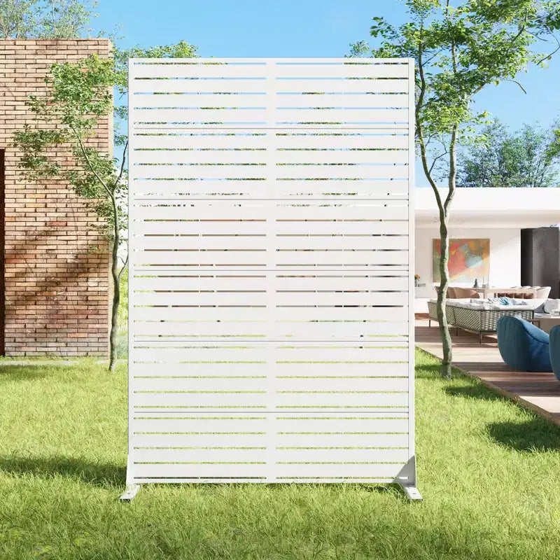 Panneau d'intimité extérieur en métal autoportant 72H x 47W Panneaux décoratifs pour patio