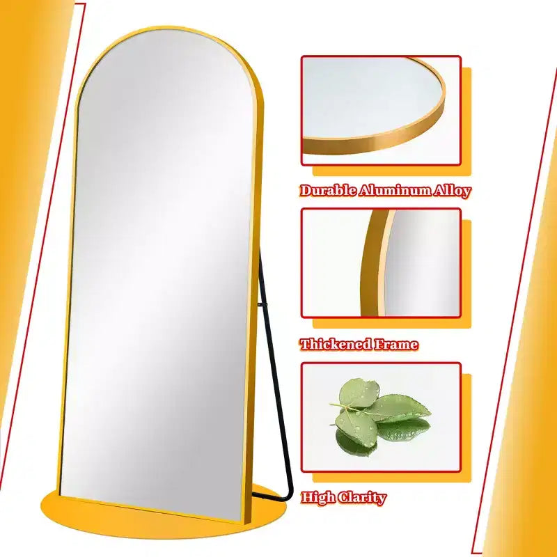 Miroir pleine longueur avec cadre en métal en forme d'arche