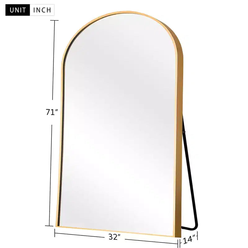 Miroir pleine longueur avec cadre en métal en forme d'arche
